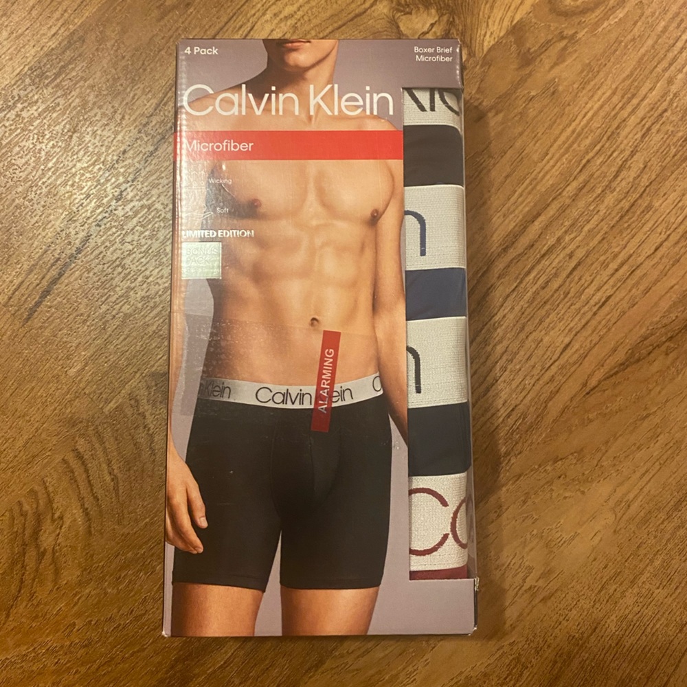 4PK Mens Calvin Klein Microfiber Boxer Briefs SZ M